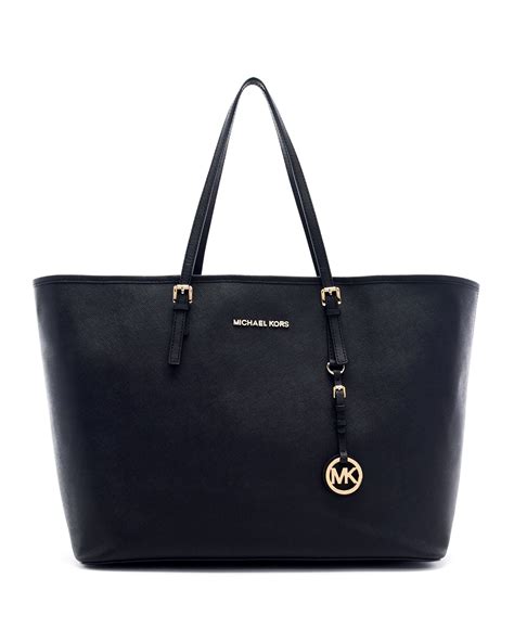 michael kors medium jet set multifunction saffiano tote black|Michael Kors sullivan large.